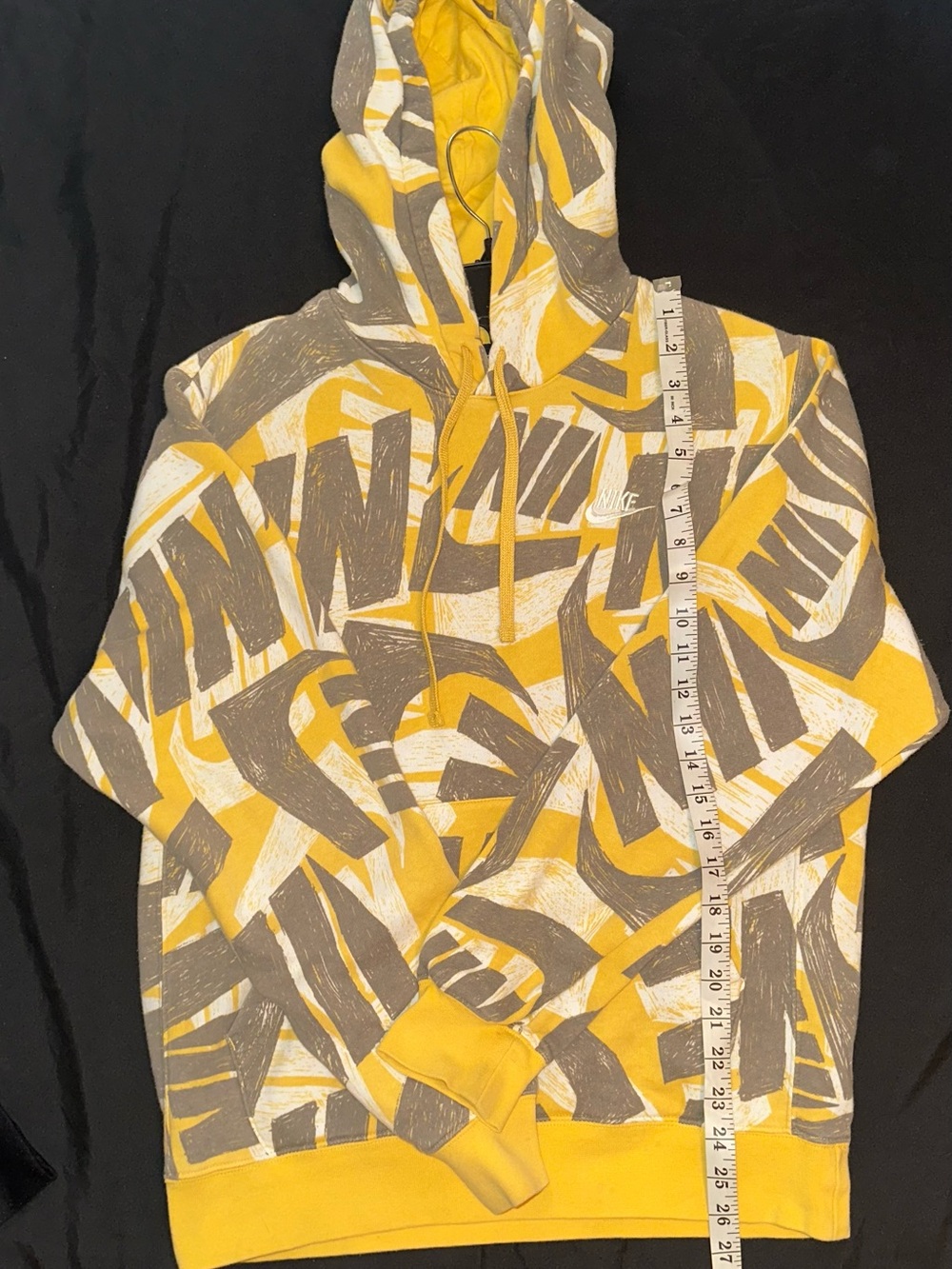Nike Kids Yellow, Gray & White Graphic Pullover Hoodie